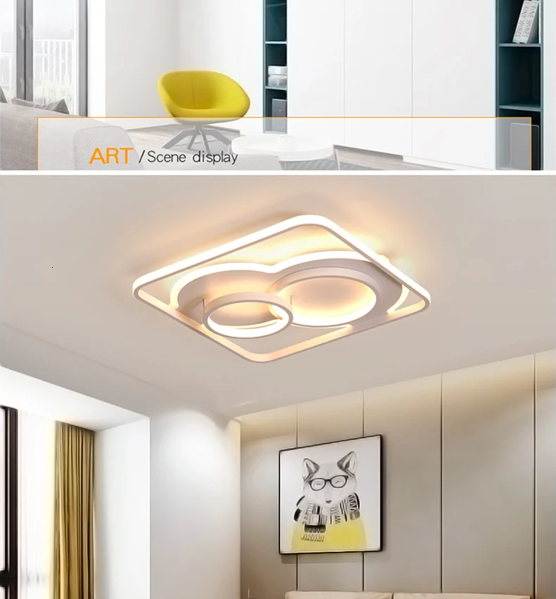 Chandelierrec современные светодиодные потолочные светильники для Гостиная Спальня AC85 ~ 265 V Главная светильники Потолочный светильник в низкой