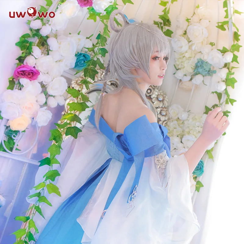 Uwowo игровой костюм для косплея лунный клинок волшебное лезвие Luo Tianyi косплей костюм платье костюм униформа наряд для женщин