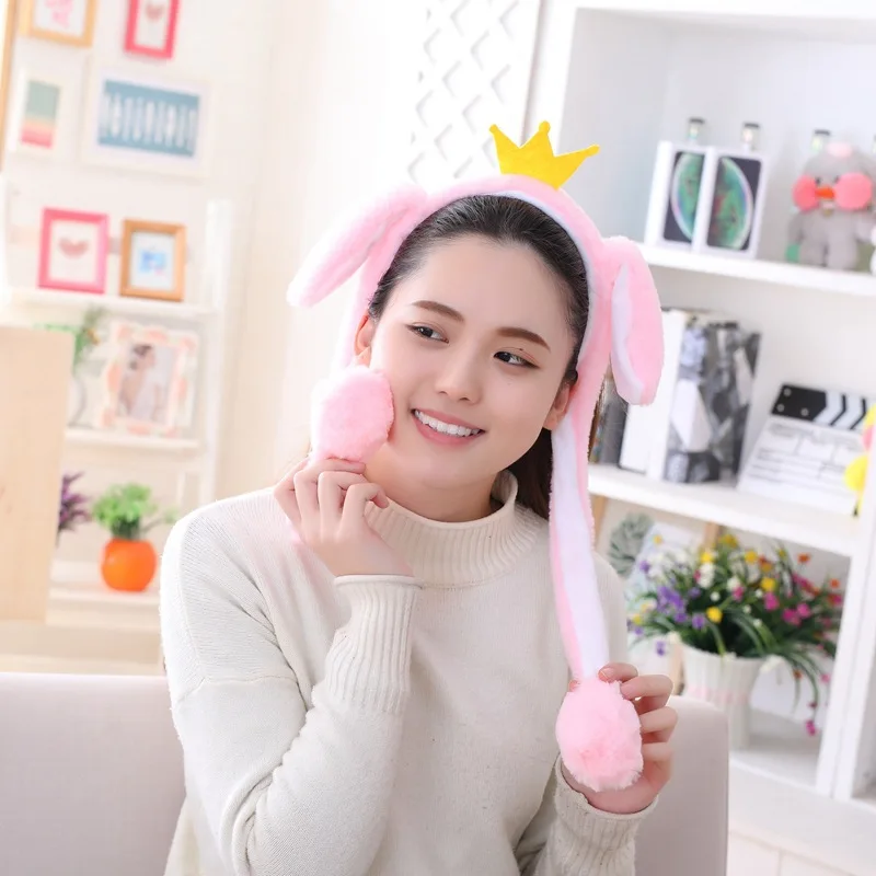 Douyin игрушка с ушками, подвижная Корона, кролик, резинки для волос, пинч, уши, подвижные, фотографический реквизит, надувная подушка, резинки для волос