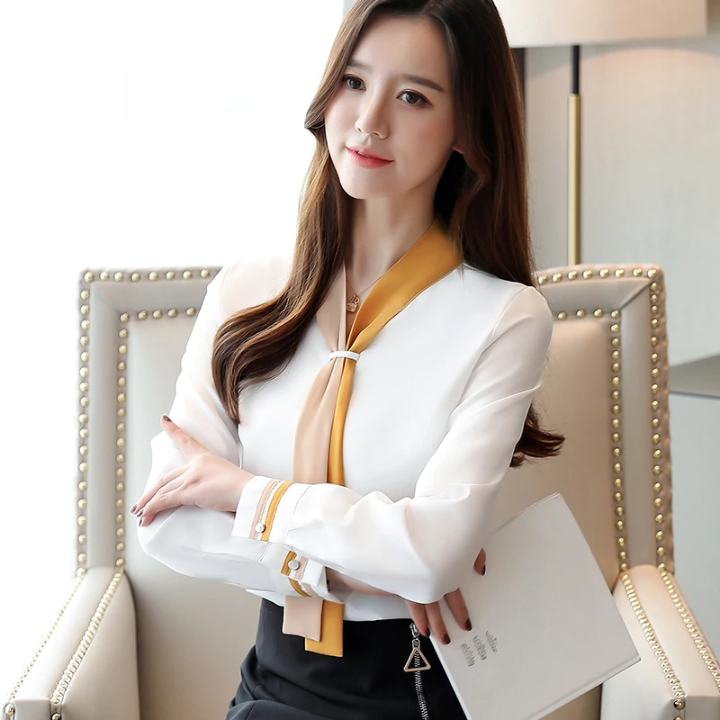 Elegant Blouses Women Chiffon Shirts 