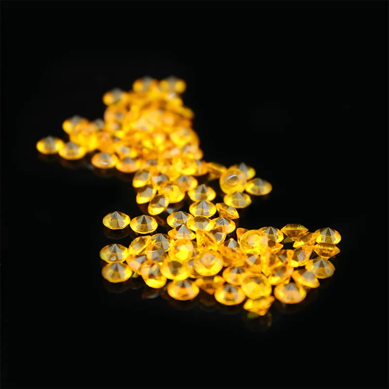 Gold 5000/лот 8 мм 2CT фуксия алмазное конфетти украшение свадебного стола - Цвет: Gold