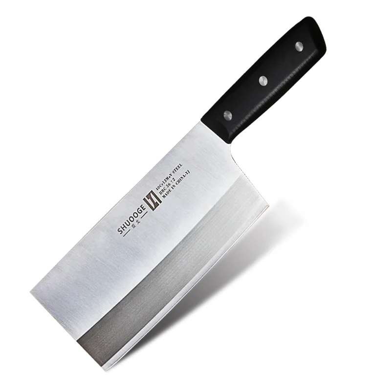 SHUOOGE 8 дюймов нож из нержавеющей стали, нож для мясника, Профессиональный кухонный нож с деревянной ручкой, разделочный нож, кухонный нож для приготовления пищи, нож для шеф-повара - Цвет: Cleaver