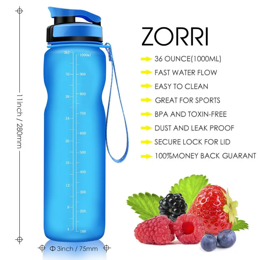 Креативные спортивные бутылки для воды ZORRI шейкер напитков походная бутылка