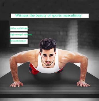 

Men 183*61*15mm Yoga Mat Non Slip Carpet Mat Muscle Exercise Flat support Push Ups Indoor Activities
