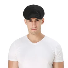 Мужская Женская кепка для вождения с защитой от ультрафиолетового излучения, хлопковая льняная плоская кепка для газетчика, унисекс, уличная Кепка для гольфа