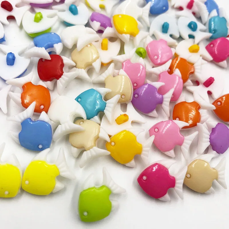 50PCS toy fish whale BUTTON brand pattern plastic buttons clothes accessory jewelry CRAFTS PH346 | Дом и сад