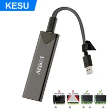 KESU M.2 адаптер корпуса SSD, USB 3,1 Gen 2 (10 Гбит/с) NGFF B-Key жесткий диск Caddy внешний корпус для 2242 2260 2280 поддержка UASP(China)