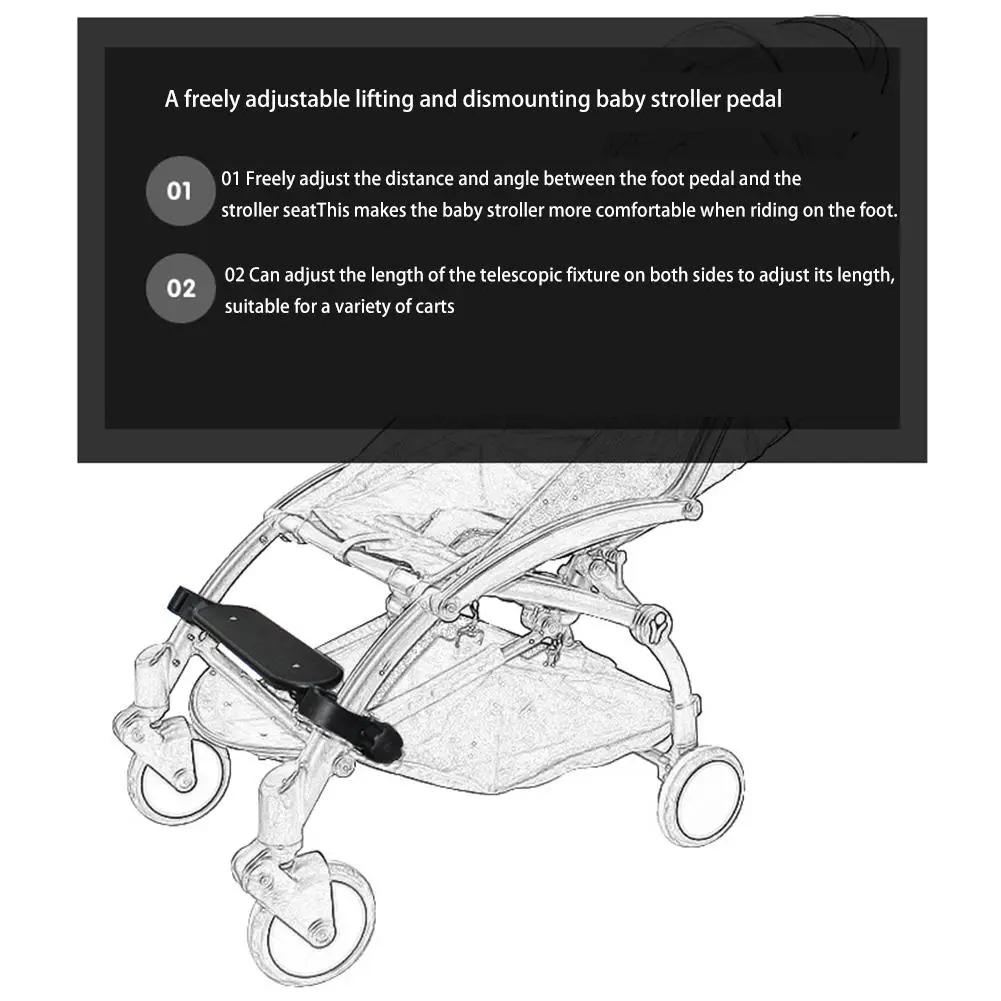 Аксессуары для детской коляски, скамеечка для ног с антискольжением, ножная поддержка, длинный поддон для ног, портативный зонтик, аксессуары для переноски, педаль коляски для малышей