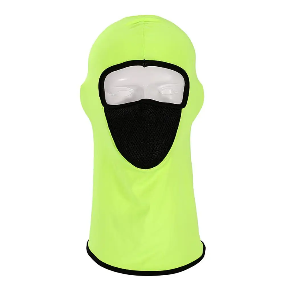 Fluorescent green Велоспорт Солнцезащитный капюшон дышащий ветрозащитный капюшон шеи воротник открытый сетка Респиратор маска капюшон - Цвет: Fluorescent green