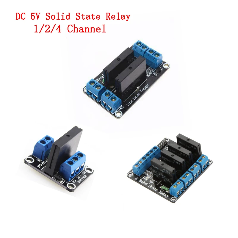 DC 5 V твердотельные реле постоянного тока 1/2/4 канала твердотельные модульный переключатель низкого уровня G3MB-202P 5В реле SSR AVR DSP для Arduino Diy Kit