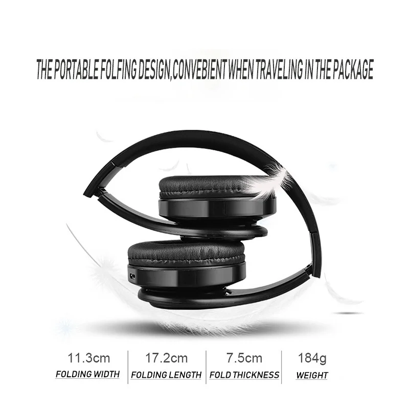 Abkt-hi-Fi стерео наушники Bluetooth наушники музыка гарнитура Fm и поддержка Sd карты с микрофоном для мобильных Iphone Sumsamg Ta