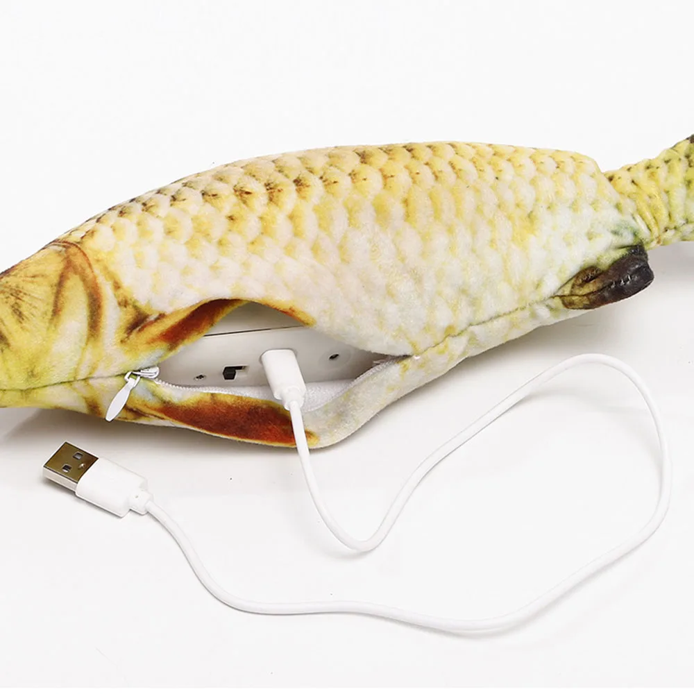 Электронная игрушка для кошек с движущейся рыбой USB зарядка 3D имитация рыбы собак