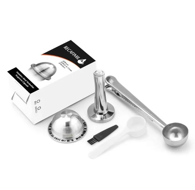 ICafilas безстильной стали многоразовые маленькие чашки(70 мл) Nespresso Vertuo кофе капсулы фильтр эспрессо Vertuoline для VertuoPlusLine - Цвет: Оранжевый