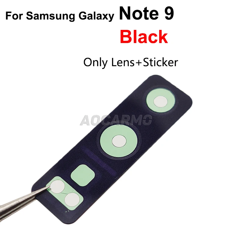 Aocarmo For Samsung Galaxy Note 9 Note9 Rear Back Camera Lens Glass Ring Cover With Frame 6.4" Replacement 