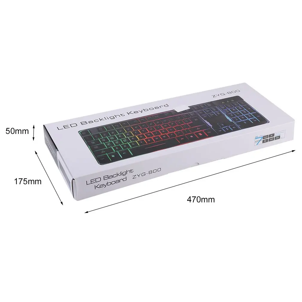 Проводная Водонепроницаемая 104 клавишная Русская версия игровая клавиатура