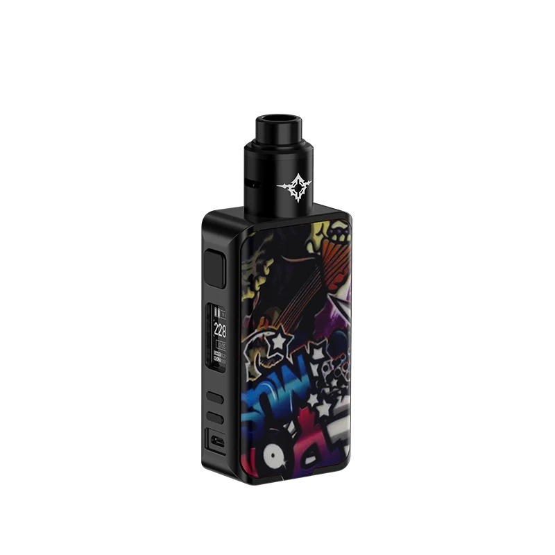 Rincoe Manto pro 228 Вт RDA комплект Питание от двух батарей 18650 с максимальным выходом 228 Вт электронный cigarrete комплект - Цвет: Graffiti
