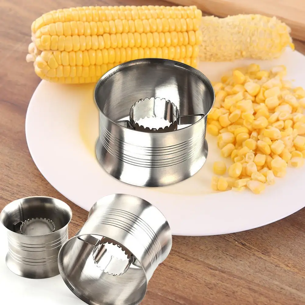 

Creative Stainless Steel Corn Stripper Cob Cutter Corn Peeler Remove Tools Kitchen Cob Remover Kitchen Accessories Gadgets