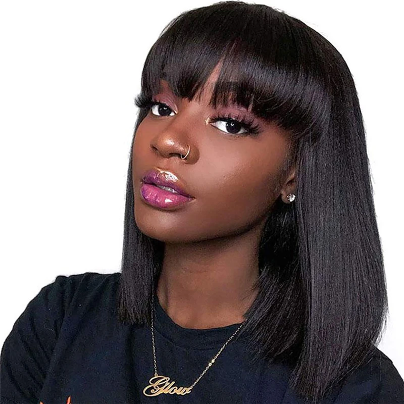 Straight-Bob-Wig-Peruvian-Hair-Remy-Hair-Mid-Length-Wig-Human-Hair-Wigs-For-Women-Natural