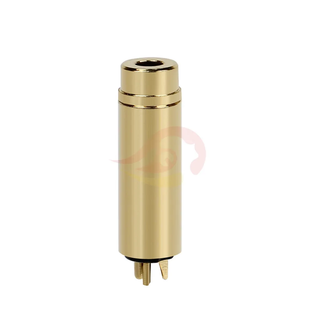 10PCS 2 5mm Jack 4 pole Headphone Plug Copper Gold Plated Audio Connector Tuning Fork Type Dual Contact 2 5 Female Adapter