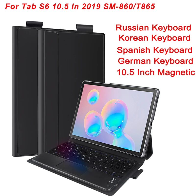 Корейская/Русская клавиатура для Samsung Galaxy Tab S6 10 5 в 2019 SM 860/T865 чехол магнитный