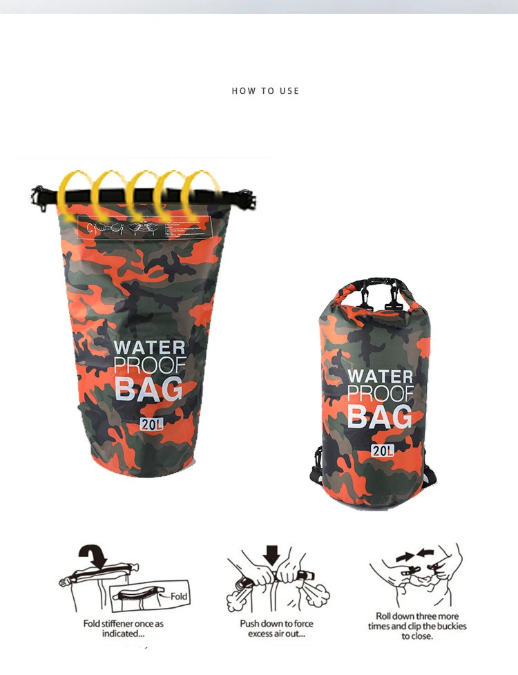 Outdoor Floating Waterproof Dry Bag 30L Roll Top Sacks Storage Bag Swimming Rafting Kayaking Sailing Canoing River Trekking Bag (12)