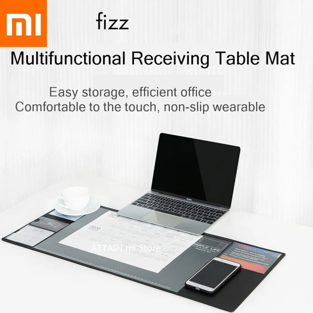 

Xiaomi Mijia Fizz Multi Office Table Mat Xiomi Softwood Mouse Pad non-slip wearable Desk File Organizer Table Storage Memo Mat