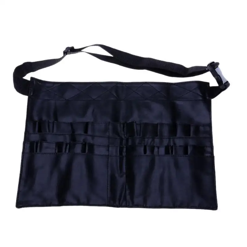 Makeup-brush Bag Black Apron Belt Professional PVC Makeup Tool Case Bag Makeup-brush Bag Black Apron Belt Professional PVC Makeup Tool Case Bag