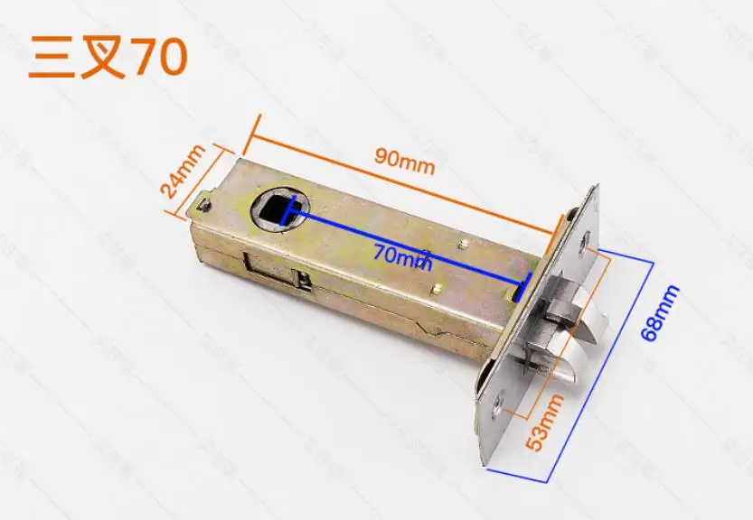Дверной замок для ванной - Цвет: silence latch 70mm