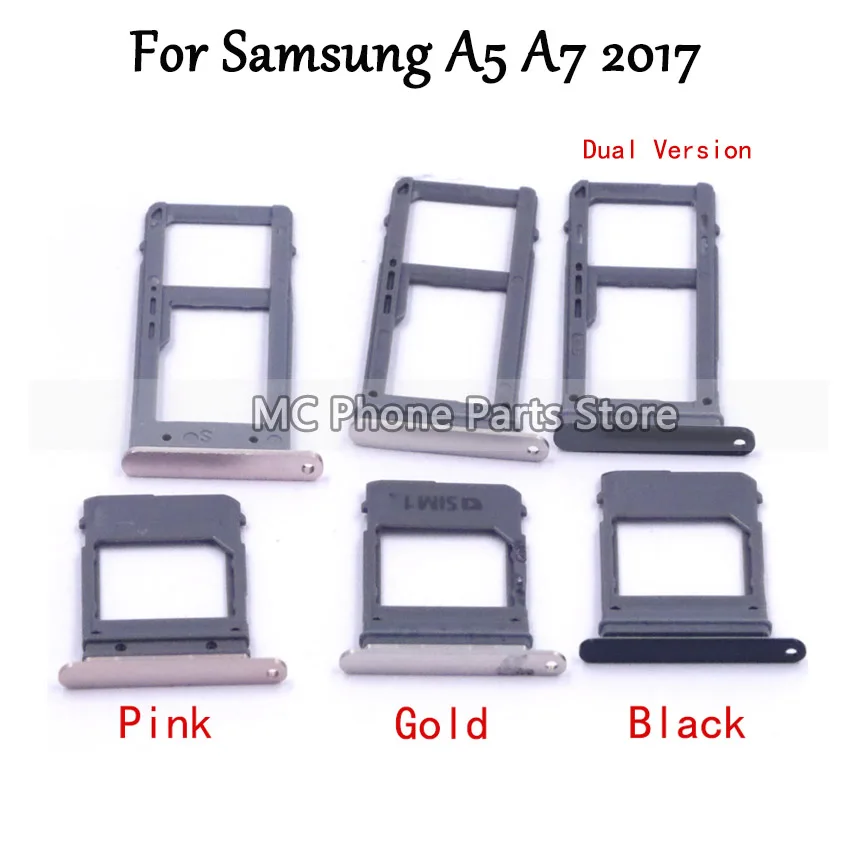 1 комплект, две sim-карты, для Samsung Galaxy A5 A520/A7 A720, слот для sim-карты+ лоток для карт памяти Micro SD