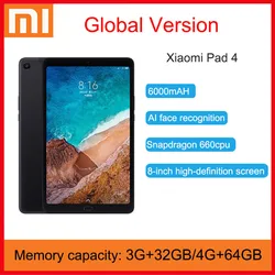 Xiaomi – tablette de jeu 4, avec processeur Snapdragon 660 AIE, écran de 8.0 pouces 16:10, 13MP, Bluetooth 5.0, batterie de 6000mAh, 32 go/64 go, Original 