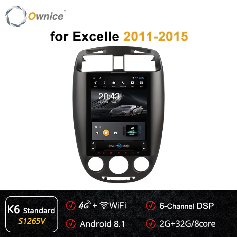 S1265 K6-Standard Ownice PX6 Восьмиядерный Android 9,0 автомобильный DVD gps плеер радио головное устройство для BUICK EXCELLE 2011- K3 K6 DSP 4G LTE SPDIF навигация - Цвет: S1265 K6-Standard