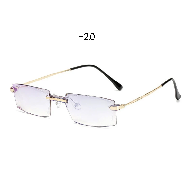 Без оправы сплав гибкие оптические очки оправа, оправа для очков градусов Точка Очки прописные очки близорукость очки - Цвет оправы: Черный