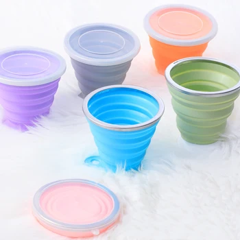 

Travel Portable Folding Cup 300ml Outdoor Sport Collapsible Food Grade Silicone Drinking Mug Mini Telescopic Drinking Mug DA60ZD