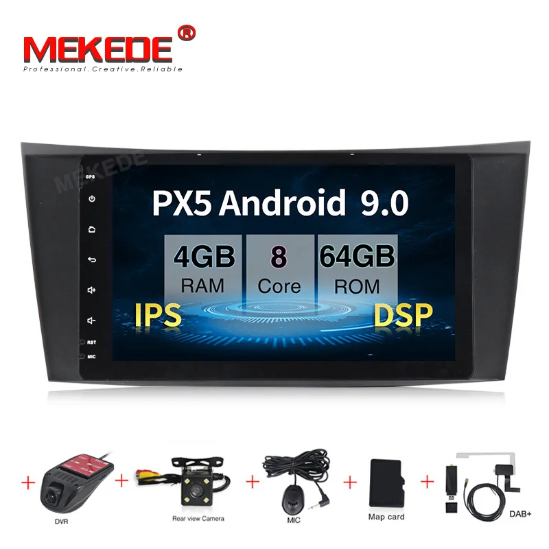 Top MEKEDE Android 9.0 IPS DSP Touch Screen Car DVD Player For Mercedes Benz E-Class W211 E200 E220 E300 E350 Quad Core Wifi Radio 0