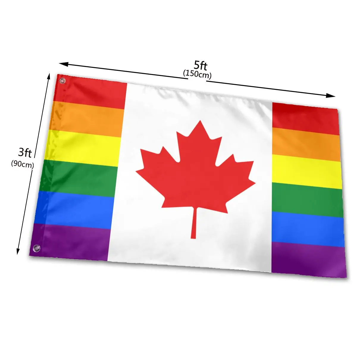 90*150cm LGBTQIA LGBT Rainbow Canadian Gay Pride flag For Decoration custom banner Flag | Дом и сад