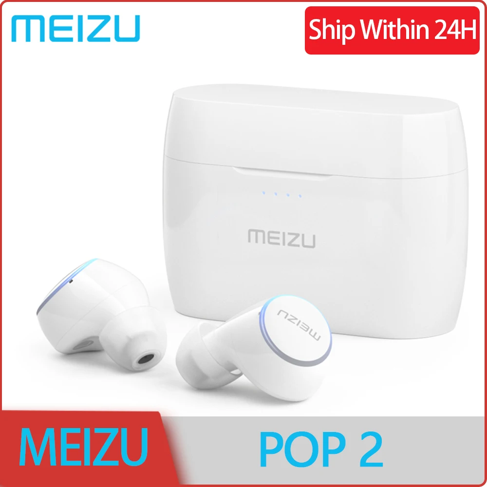 Meizu POP2 TWS Bluetooth True Wireless Earphones Stereo Type C Ear Buds Sports In-Ear Workout Earbuds Waterproof Remote Control