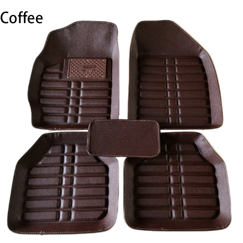 Car Universal Foot Pad Leather Indentation Foot Pad 5 Seat Car Mat Floor Mats AliExpress