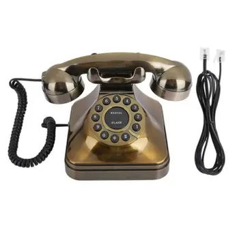 

Antique Bronze Telephone Vintage Landline Phone Clear Sound Beautiful Desktop Caller for Home Office