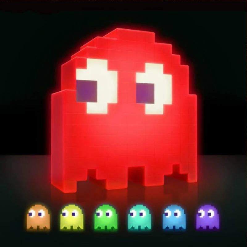 

WENHSIN PacMan Ghost Light LED Night Light Multicolor Cartoon Night Lamps USB Rechargeable For Kids Room Decoration Lighting