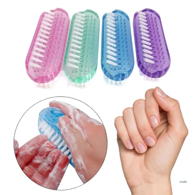 Handle Grip Nail Brush, Hand Fingernail Brush Cleaner Scrubbing Kit  Pedicure For Toes And Nails Men Women (4 Pack)