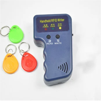 

Handheld 125khz RFID Copier Duplicator Cloner ID EM Reader & Writer &3pcs EM4305 T5577 Rewrite Tag