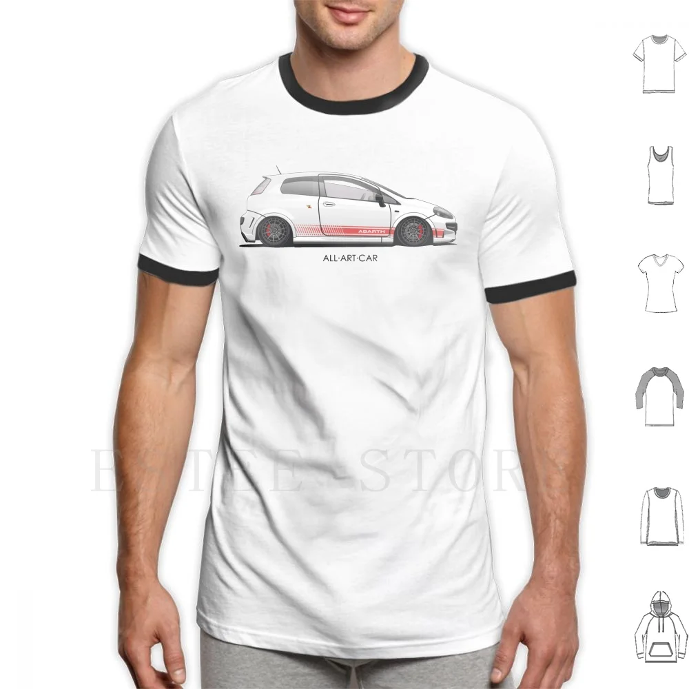 Fiat Abarth T Shirt Fai Da Te Grande Formato 100% Cotone Slammed Posizione Airliftperformance Stancedaily Staned Airlift Automotive