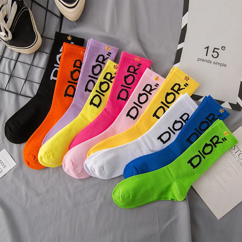 5 пар, креативные высококачественные модные женские носки Харадзюку, хлопковые спортивные носки с рисунком, радужные Повседневные носки - Цвет: 5 pair