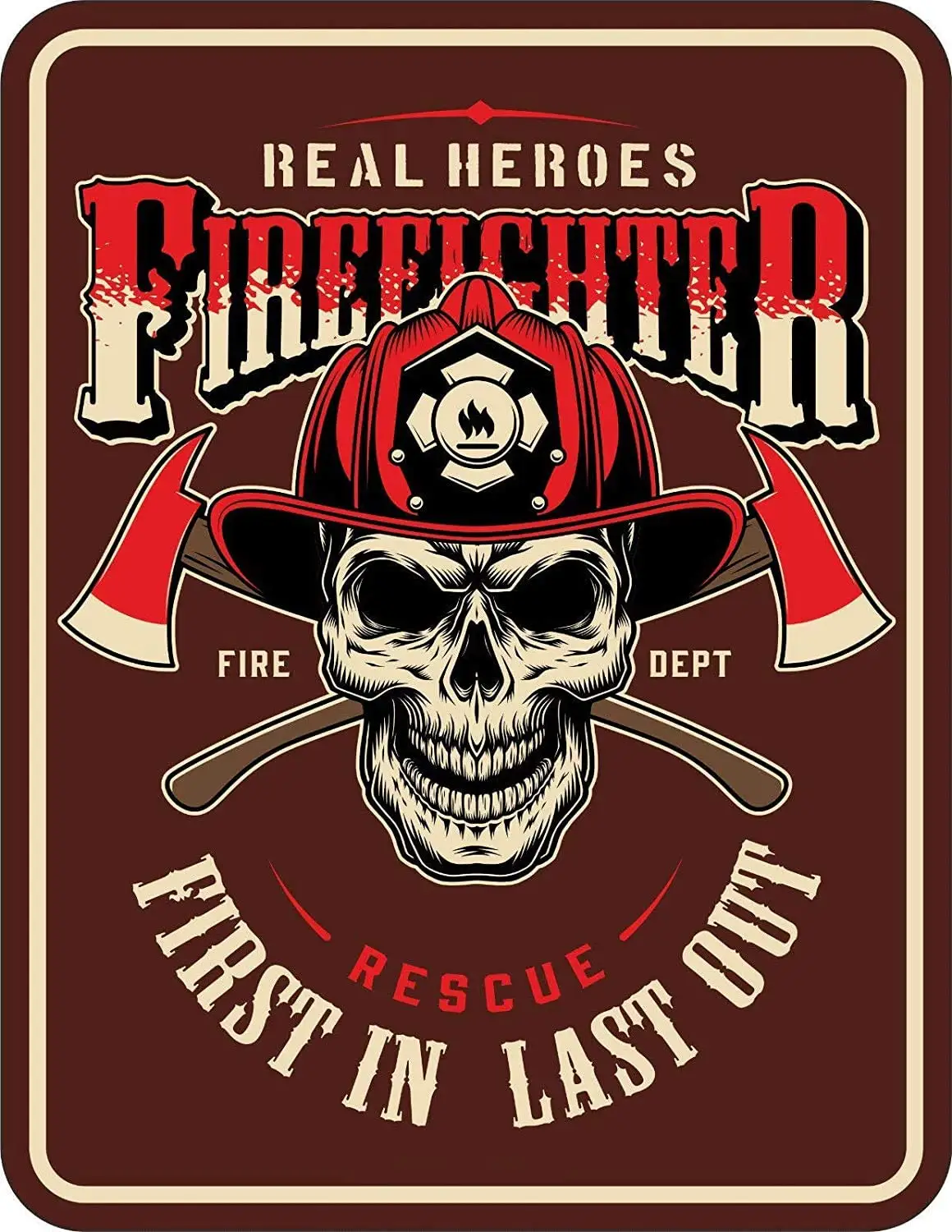 Пожарная бригада щит-реальные герои пожарные-алюминиевый сплав предупредить s
