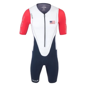 

New 2020 HUUB Summer Skinsuit Men Triathlon Short Sleeve Clothing Cycling Jersey Set Ropa Ciclismo Maillot MTB Bike Jumpsuit