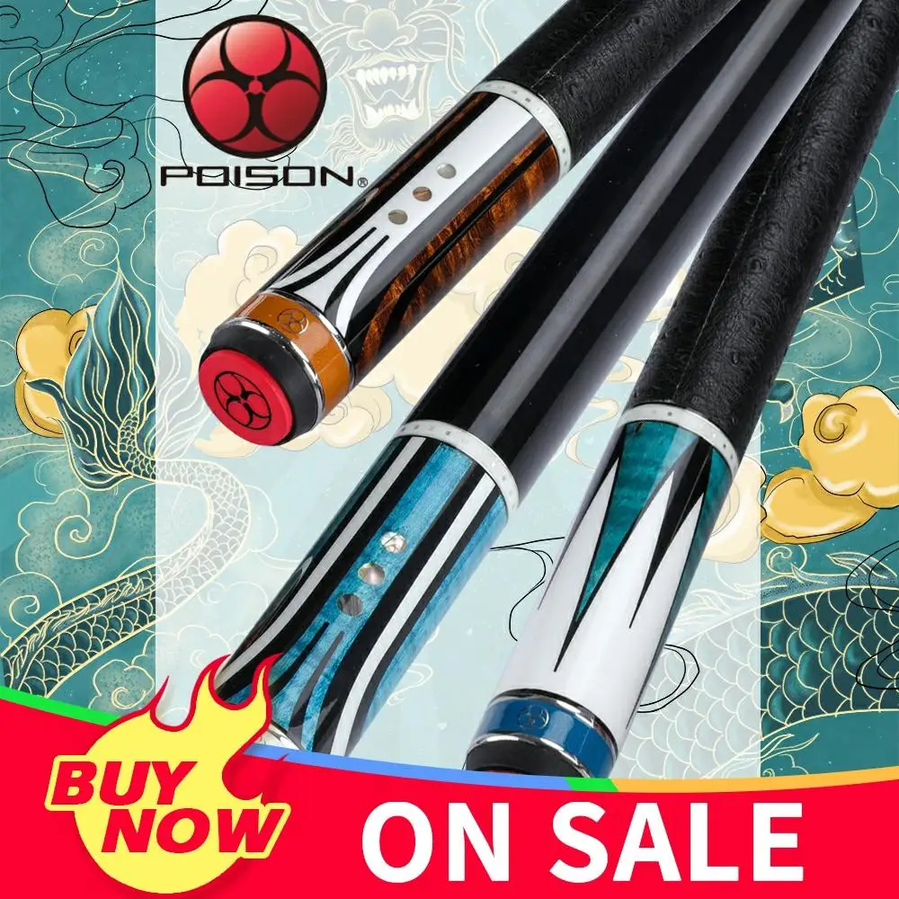 

Original POISON AR Billiard Pool Cue C3 Shaft 13mm Tip UNI-LOC Bullet Joint Butt Solid Wood Inlay Professional Billar Stick Kit