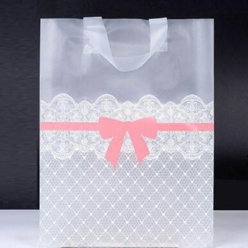 Kant Matte Plastic Zakken, 38*43 Cm + 8 Cm Grote Boodschappentas Clear Plastic Verpakking Zakken Met Handgrepen, Groothandel! Kant Matte Plastic Zakken, 38*43 Cm + 8 Cm Grote Boodschappentas Clear Plastic Verpakking Zakken Met Handgrepen, Groothandel!