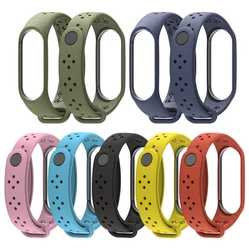 

Porous Ventilation Wristband Belt For Xiaomi Mi Band 4 Strap Replaceable Solid Color Smart Wristband Strap