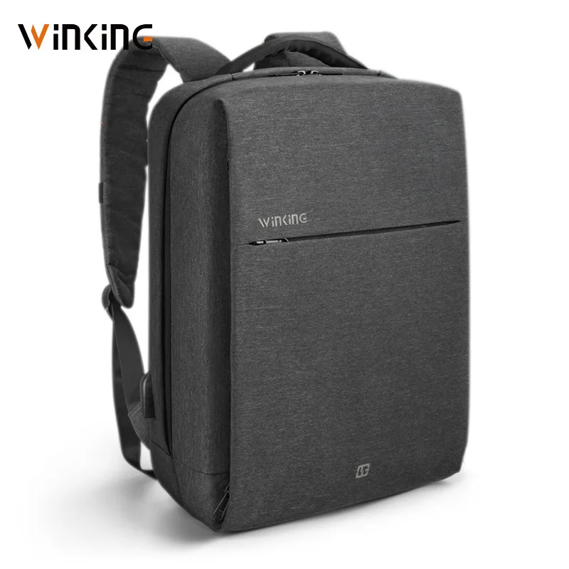 

New Style Fashion Square Backpack USB Charging Backpack Schoolbag Computer Bag