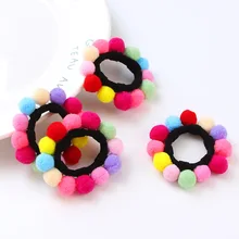 Детские аксессуары для волос, детская лента для волос, пушистый шарик, не повреждает волосы, повязка на голову для маленьких девочек, резинка для волос для девочек, Infan